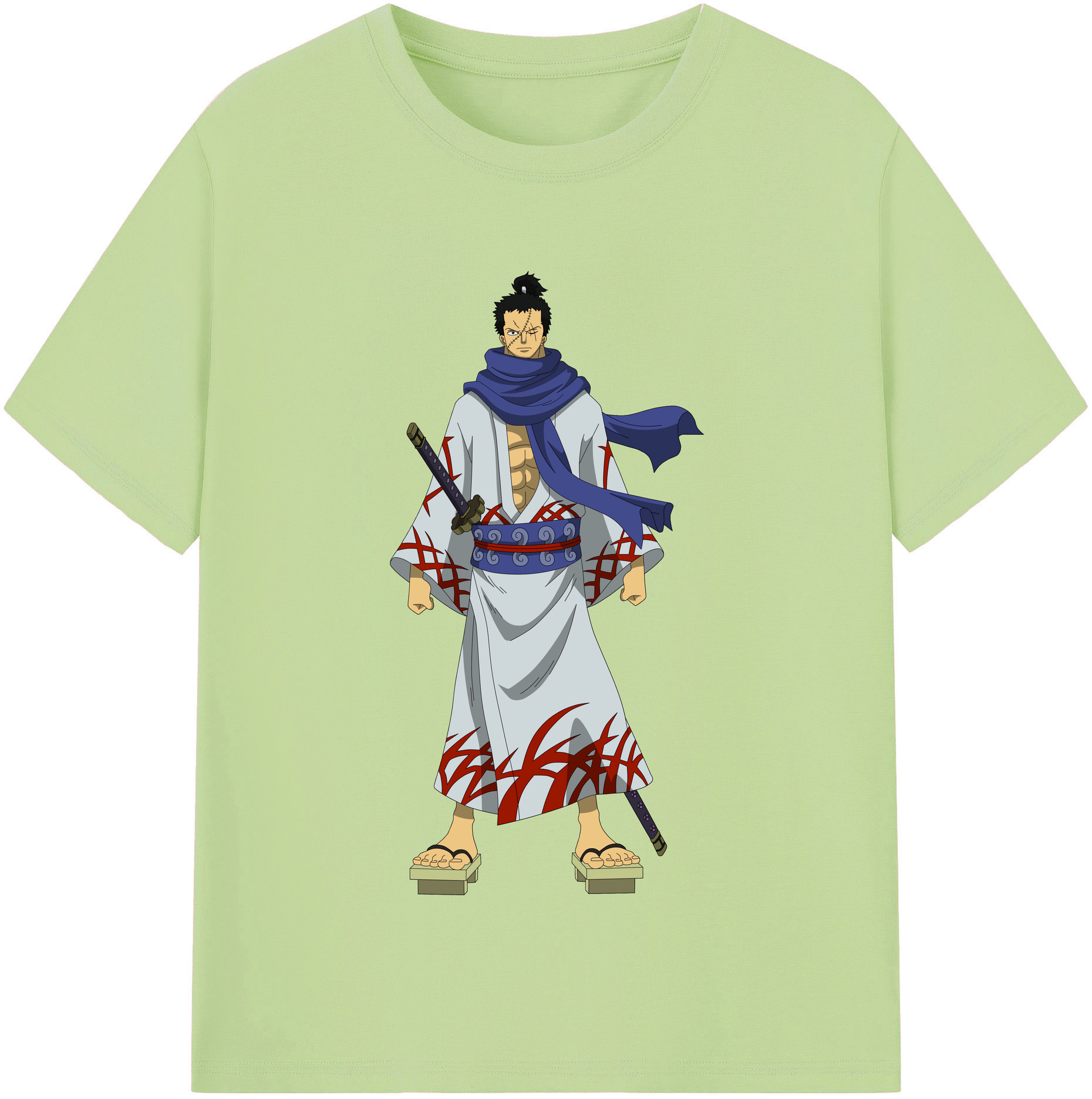 ワンピース ロロノア・ゾロ ONE PIECE Roronoa Zoro 綿100％半袖Tシャツ（フロントプリント）